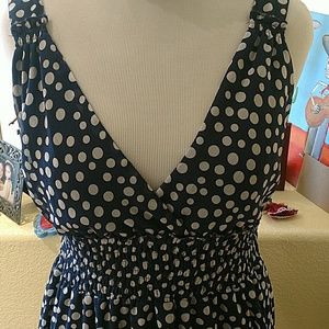 Navy polka dot dress